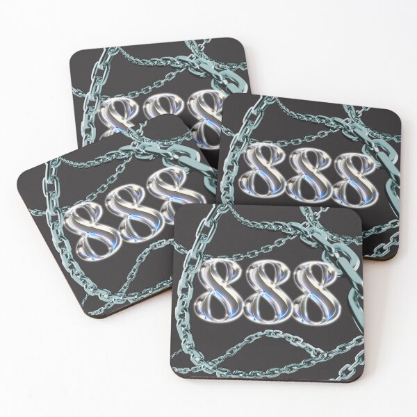 Item preview, 888 Angel Number Y2K-Aesthetic Holographic Chrome Chains  designed and sold by Spooks Looks.