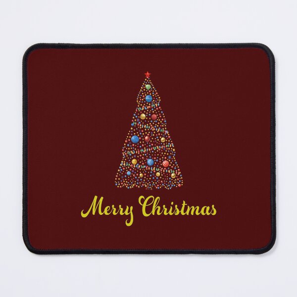 Item preview, Bright Festive Christmas Tree Design with Baubles and Lights - Merry Christmas Art designed and sold by DeeLulu.