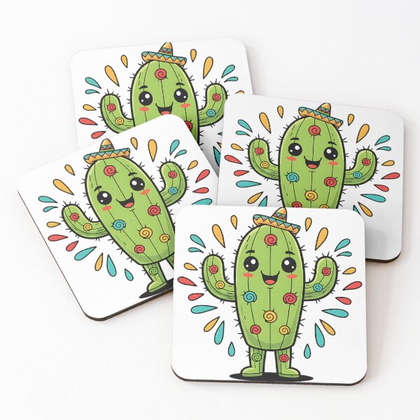 Item preview, Festive Cartoon Cactus with Sombrero and Spirals designed and sold by AwesomeBeyondLimits.