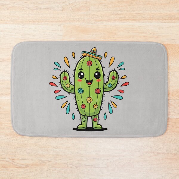 Item preview, Festive Cartoon Cactus with Sombrero and Spirals designed and sold by AwesomeBeyondLimits.