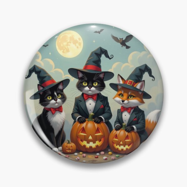 Item preview, Whimsical Halloween Companions – Elegance meets pumpkin magic designed and sold by FotoworldEdel.