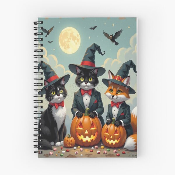 Item preview, Whimsical Halloween Companions – Elegance meets pumpkin magic designed and sold by FotoworldEdel.