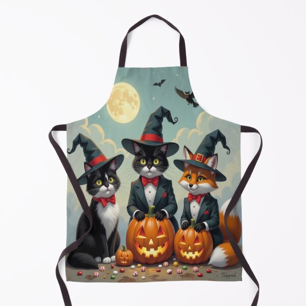 Item preview, Whimsical Halloween Companions – Elegance meets pumpkin magic designed and sold by FotoworldEdel.