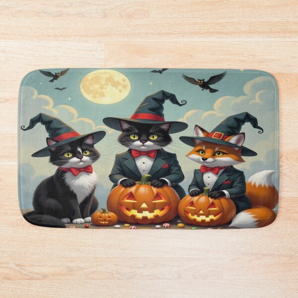 Item preview, Whimsical Halloween Companions – Elegance meets pumpkin magic designed and sold by FotoworldEdel.