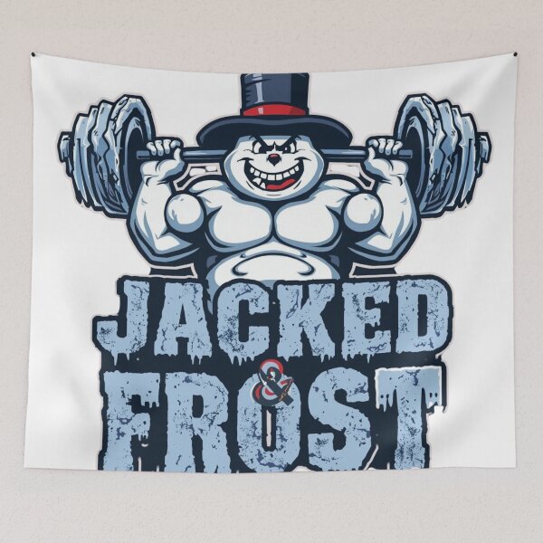 Item preview, Funny Christmas Gym - Jacked Frost Buff Snowman designed and sold by ShirtHatch.