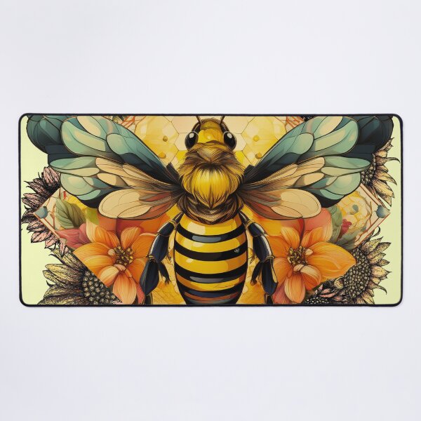 Item preview, Buzz in Bloom – Geometric Bee & Floral Design designed and sold by Flower Magic .
