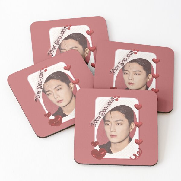 Item preview, Yoon Doo-joon Korean Actor Kdrama Group Card Red Aesthetic Collage Design designed and sold by AJUNICE STUDIO.