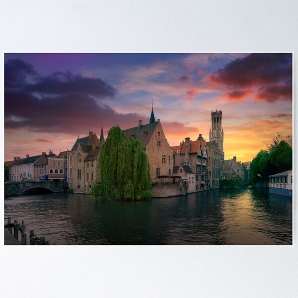 Item preview, Bruges Sunset Over Rozenhoedkaai Canal designed and sold by Stefano Orazzini.