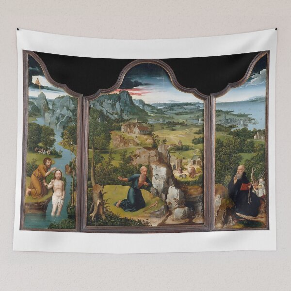 Item preview, Medieval religious Christian Triptych artwork designed and sold by Vintage Designs +.