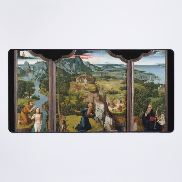 Item preview, Medieval religious Christian Triptych artwork designed and sold by Vintage Designs +.