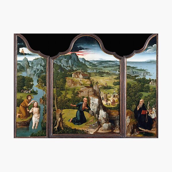 Item preview, Medieval religious Christian Triptych artwork designed and sold by Vintage Designs +.