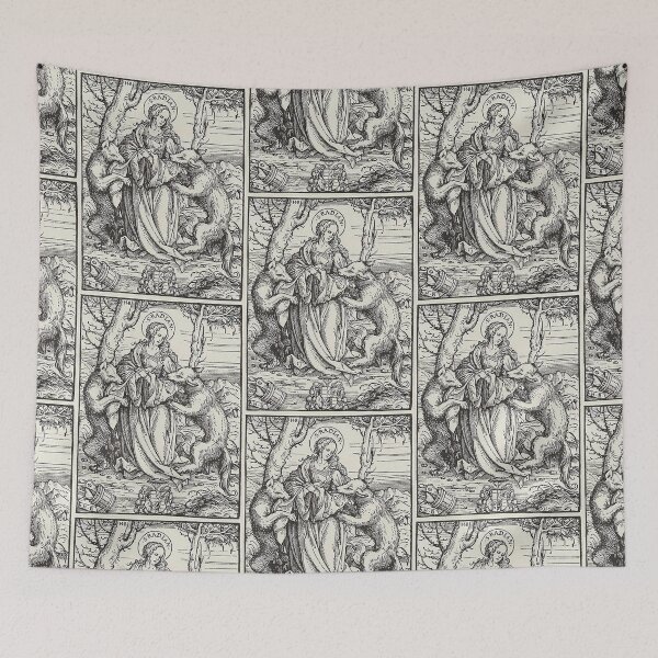 Item preview, Wolves attack a woman designed and sold by Vintage Designs +.