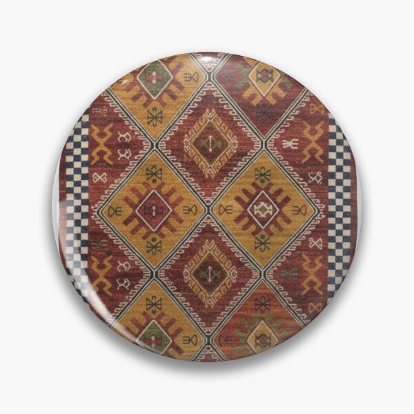 Item preview, Vintage Terracotta Red Tribal Geometric Diamond Rug Pattern designed and sold by designwiss.