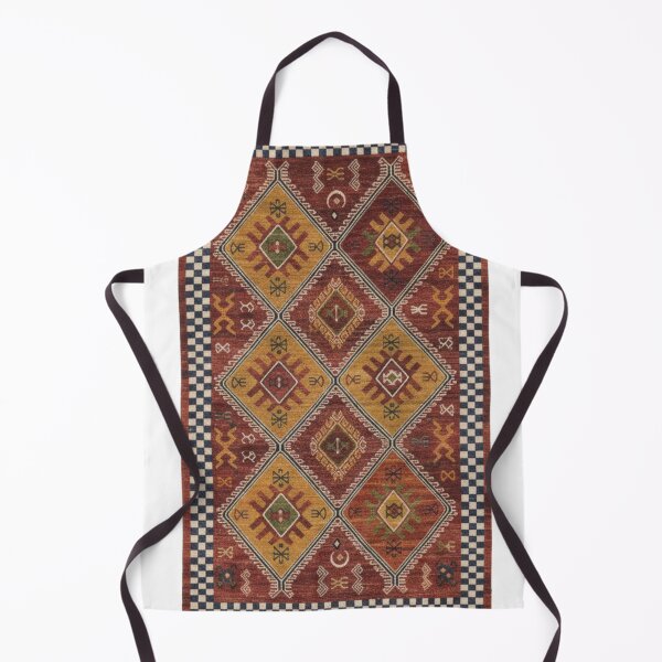 Item preview, Vintage Terracotta Red Tribal Geometric Diamond Rug Pattern designed and sold by designwiss.