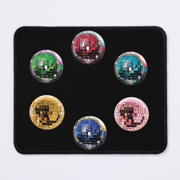 Item preview, Disco Balls in Six Colors Red Green Gold Blue Pink and Turquoise designed and sold by CarrollGene.