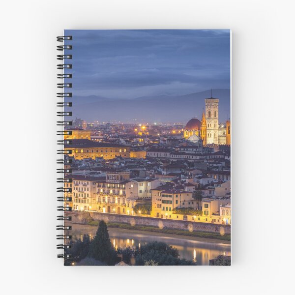 Item preview, Florence Skyline with Duomo and Palazzo Vecchio at Blue Hour designed and sold by Stefano Orazzini.