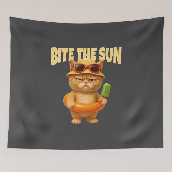 Item preview, Grumpy Cat with – Bite the Sun Summer Attitude designed and sold by iamwonderkitty.