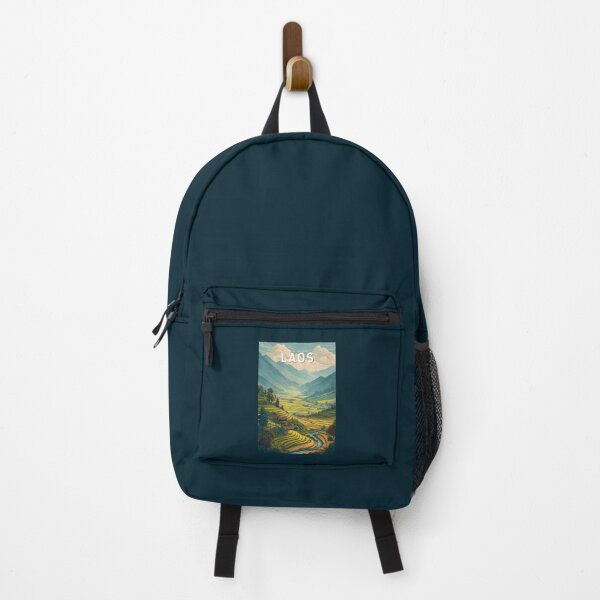 Item preview, Laos Illustration Travel Art Vintage designed and sold by KrisSidDesigns.