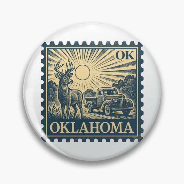 Item preview, Oklahoma Stamp Design – Sunlit Roads & Prairie Majesty designed and sold by Automotive Art by Greg.