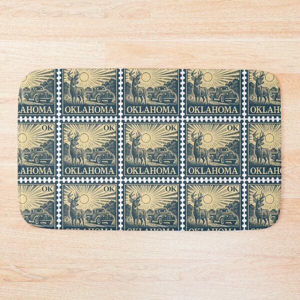 Item preview, Oklahoma Stamp Design – Sunlit Roads & Prairie Majesty designed and sold by Automotive Art by Greg.