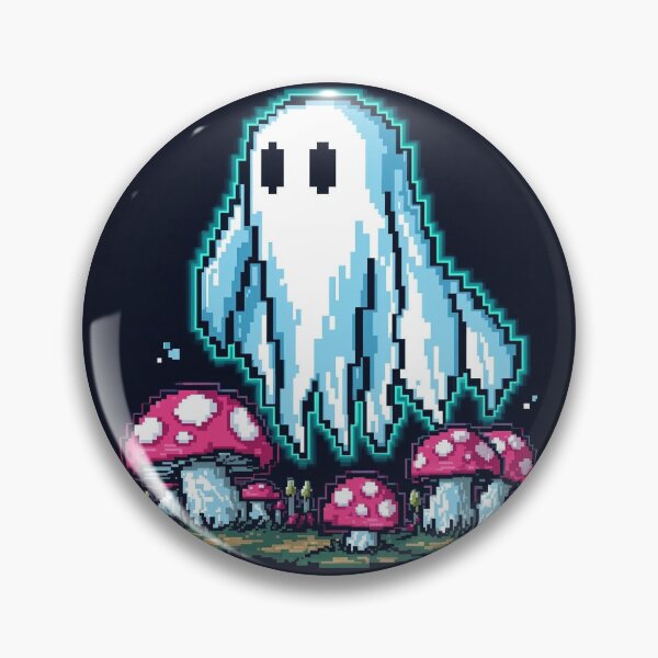 Item preview, Pixel Art Ghost – Retro 8-Bit Neon Glow Gamer Tee designed and sold by Pixel Toad.