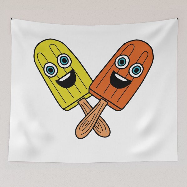 Item preview, StickStick Icypole Orange and Yellow Subtle Crossed designed and sold by GetContented.