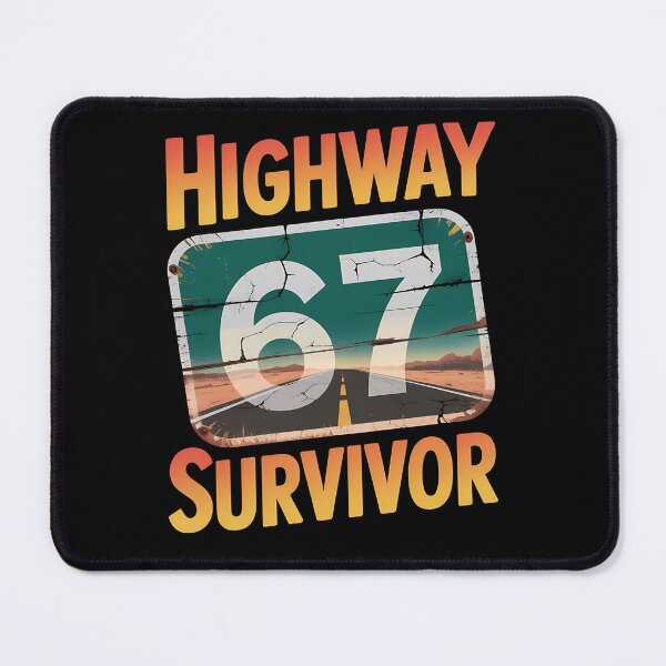 Item preview, highway 67 - vintage 67 - retro 67 - lucky 67 - born in 1967 - since 67 - highway 67 - rule 67 - 67 years old - milestone 67 - anniversary 67 - vintage number - retro typography - minimalist number designed and sold by JansenGS.
