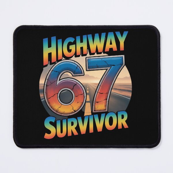 Item preview, highway 67 - vintage 67 - retro 67 - lucky 67 - born in 1967 - since 67 - highway 67 - rule 67 - 67 years old - milestone 67 - anniversary 67 - vintage number - retro typography - minimalist number designed and sold by JansenGS.