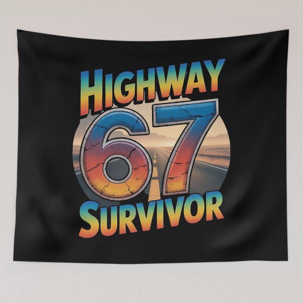 Item preview, highway 67 - vintage 67 - retro 67 - lucky 67 - born in 1967 - since 67 - highway 67 - rule 67 - 67 years old - milestone 67 - anniversary 67 - vintage number - retro typography - minimalist number designed and sold by JansenGS.