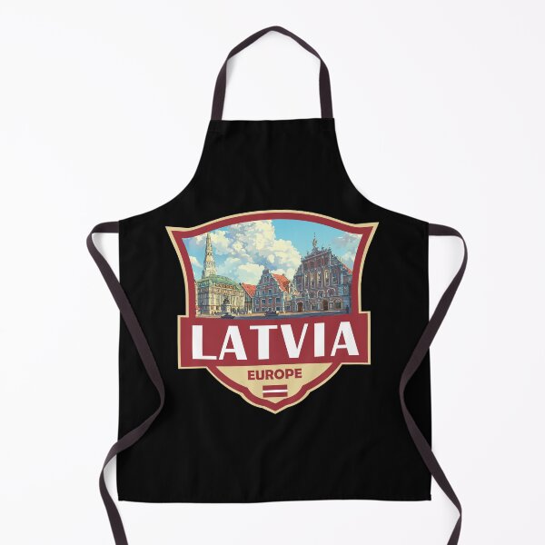 Item preview, Latvia Illustration Retro Badge designed and sold by KrisSidDesigns.