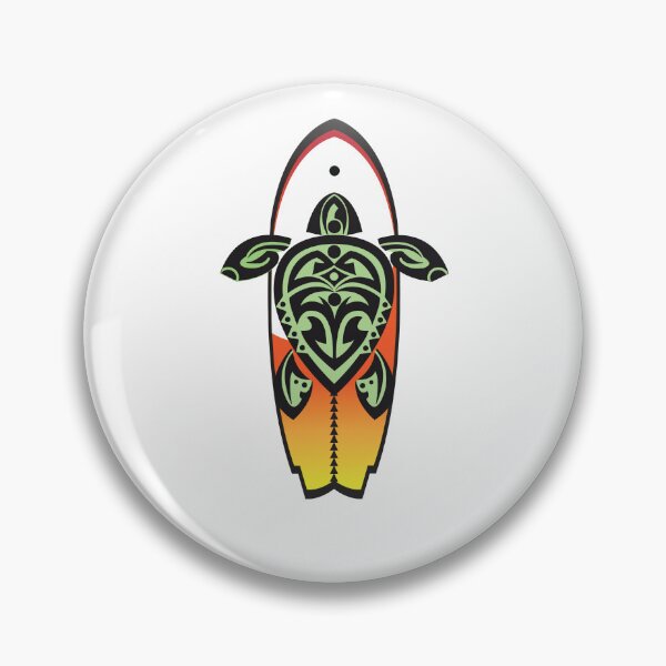 Item preview, Tribal Turtle Tattoo Surfer Dude / Orange and Yellow designed and sold by srwdesign.