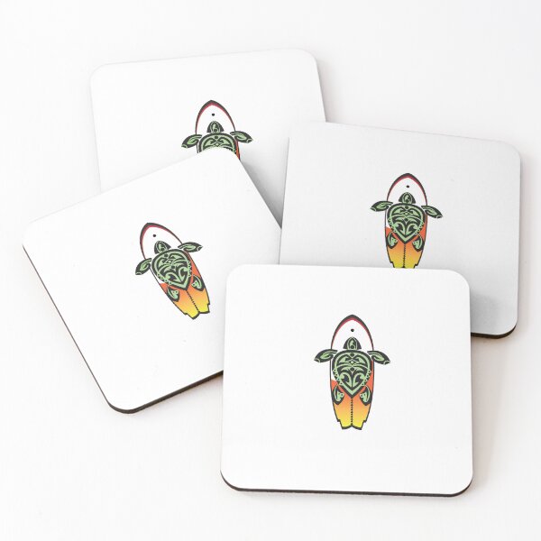 Item preview, Tribal Turtle Tattoo Surfer Dude / Orange and Yellow designed and sold by srwdesign.