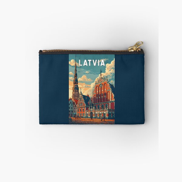 Item preview, Latvia Illustration Travel Art Vintage designed and sold by KrisSidDesigns.