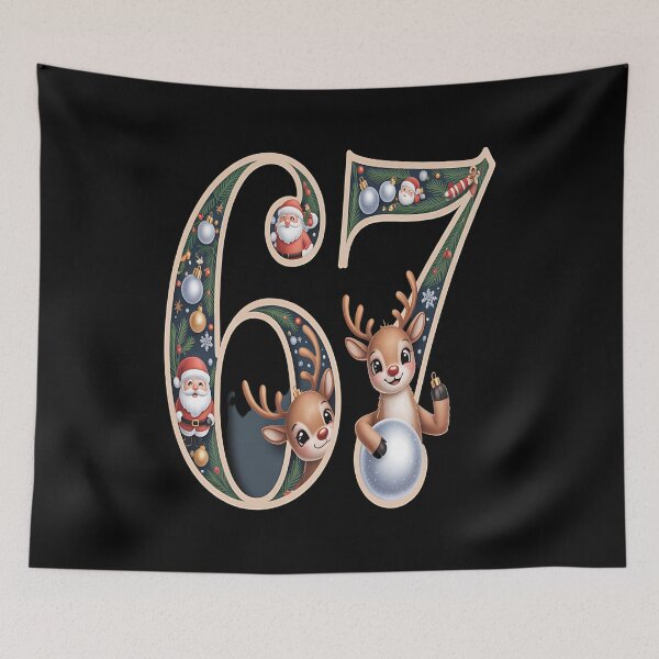 Item preview, merry 67 - 67 years young - 1967 generation - christmas number - limited edition 67 - xmas novelty - santa humor - retro holiday number designed and sold by JansenGS.