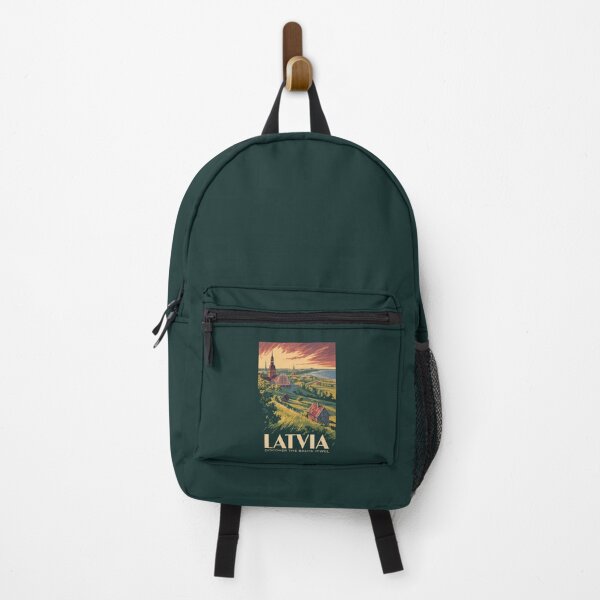 Item preview, Latvia Baltic Sea Illustration Travel Art Vintage designed and sold by KrisSidDesigns.
