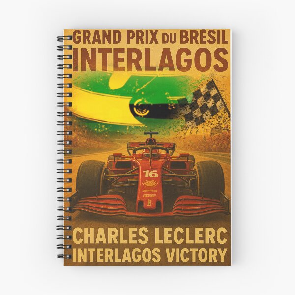 Item preview, Vintage poster of C.Leclerc's victory at Interlagos designed and sold by Racing Art Store 2025.