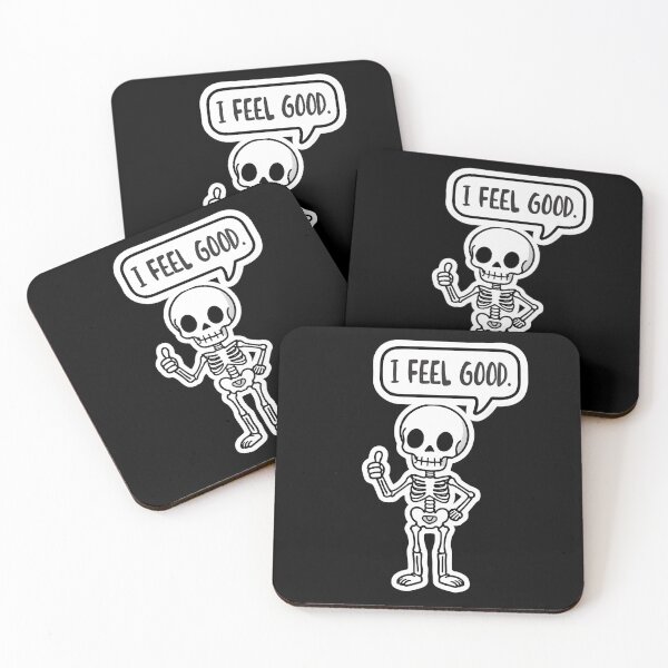 Item preview, I Feel Good, Skeleton Sticker  designed and sold by Moodune.