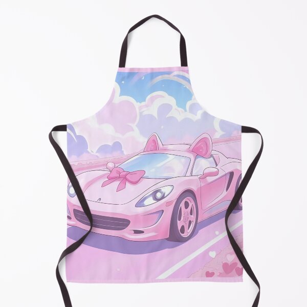 Item preview, Cute Pink Kawaii Sports Car with Cat Ears designed and sold by SweetRossel.