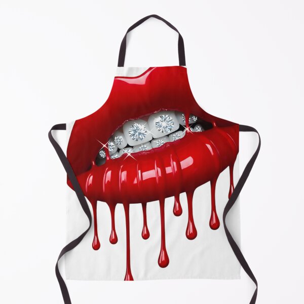 Item preview, Pop Art Sexy Red Lips & Diamonds on Teeth designed and sold by Echala.