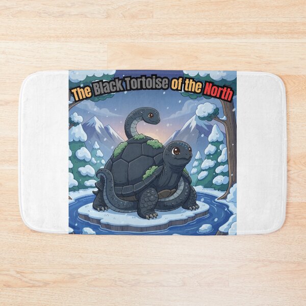 Item preview, Black Tortoise | Adorable North Winter Guardian Artwork designed and sold by Pets & Memes & Stuff.