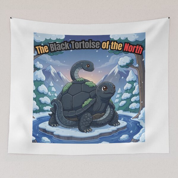 Item preview, Black Tortoise | Adorable North Winter Guardian Artwork  designed and sold by Pets & Memes & Stuff.