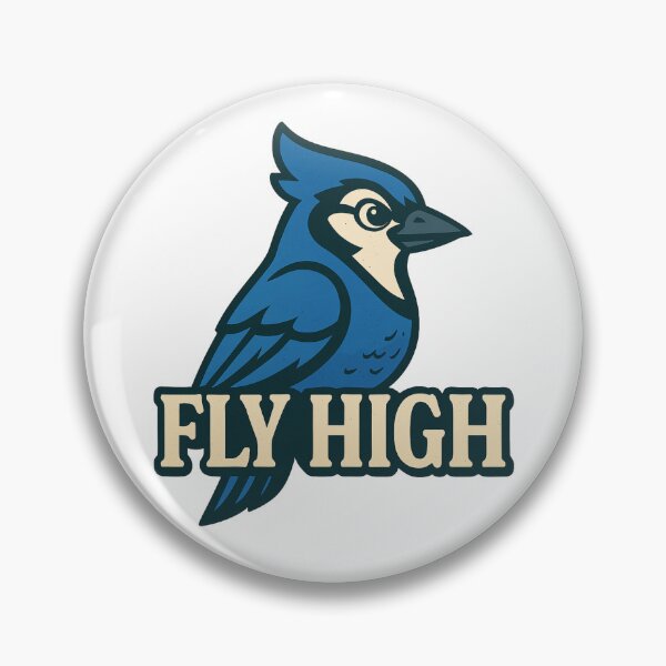 Item preview, Blue Jay Spirit – Bold Retro Bird Design designed and sold by R77shop.