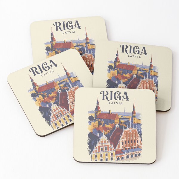 Item preview, Riga Latvia Illustration Travel Art Vintage designed and sold by KrisSidDesigns.