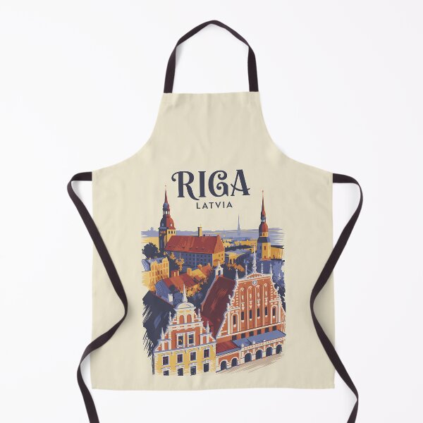 Item preview, Riga Latvia Illustration Travel Art Vintage designed and sold by KrisSidDesigns.