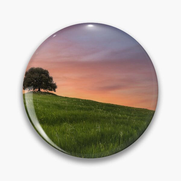 Item preview, Solitary Holm Oak Against Fiery Tuscan Sunset in Siena Countryside designed and sold by Stefano Orazzini.