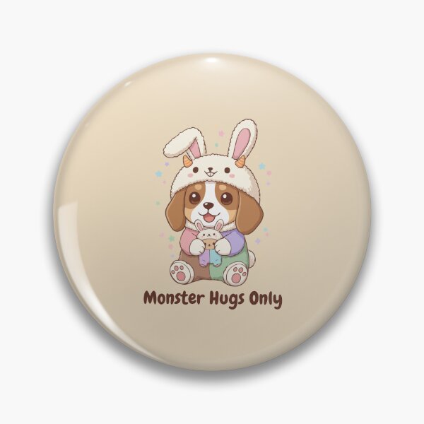 Artikelvorschau, Nur Monsterumarmungen – Flauschiger Beagle-Welpe im pastellfarbenen Hasen-Einteiler entworfen und verkauft von The Real Life Symphony.