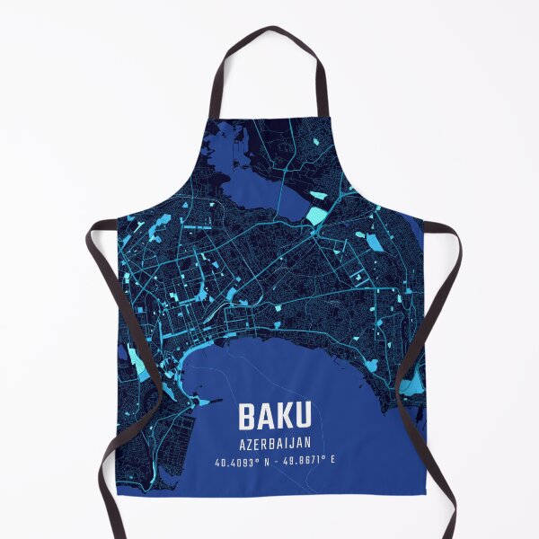 Item preview, Baku (Azerbaijan) Midnight City Map designed and sold by HomeLivingCo.