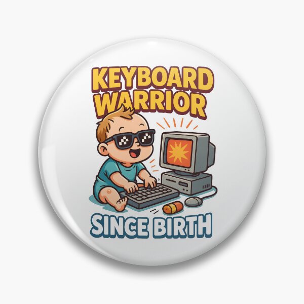 Item preview, Funny Baby Keyboard Warrior Meme Design for Gamers and Social Media Warriors. designed and sold by The-T-In-Retro.