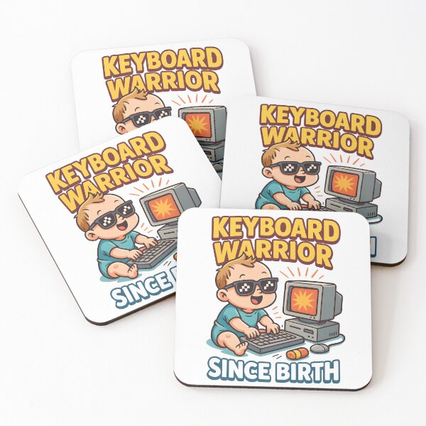 Item preview, Funny Baby Keyboard Warrior Meme Design for Gamers and Social Media Warriors. designed and sold by The-T-In-Retro.