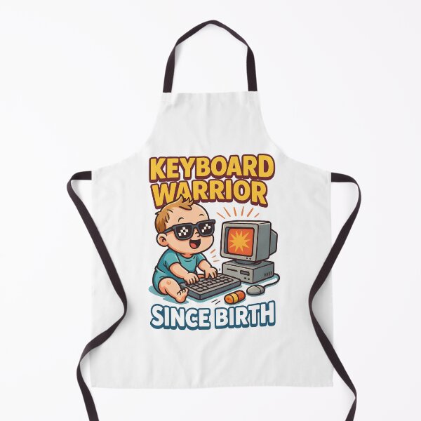 Item preview, Divertido meme de bebé guerrero del teclado para gamers y guerreros de las redes sociales. designed and sold by The-T-In-Retro.